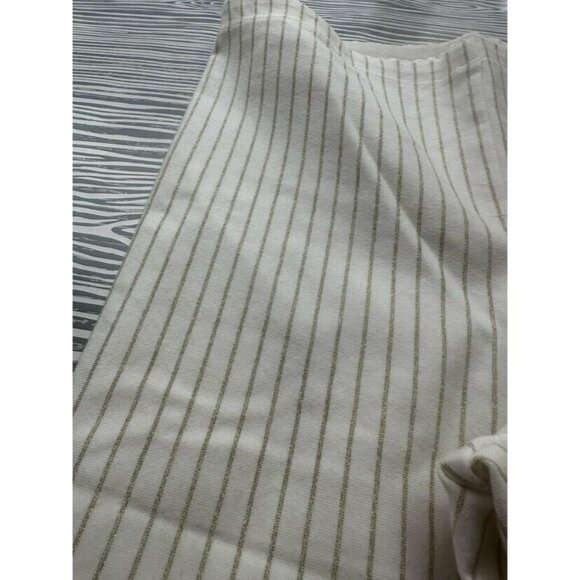 Tea Collection Gold Stripe Capri Leggings 7 NWT - Picture 4 of 5